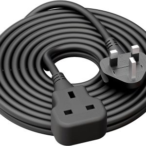 Heavy Duty Extension Lead Outdoor Extension Cord Long Power Strip Black Cable Single Plug Socket 13 Amp For Garden