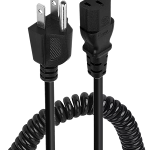 Nema 5-15p To C13 Coiled Extension Cords Curly Flex Cables Coilable Multicore Control Cable